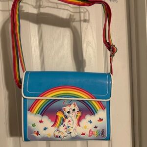 Lisa Frank Blue Rainbow Cat Shoulder Bag